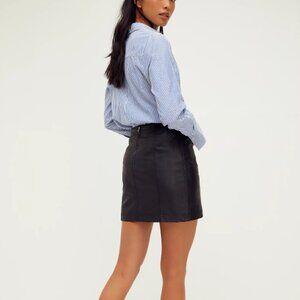 Free People Modern Femme Vegan Leather Mini Skirt
